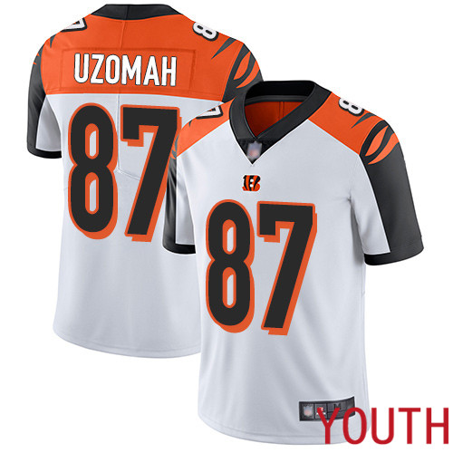 Cincinnati Bengals Limited White Youth C J Uzomah Road Jersey NFL Footballl 87 Vapor Untouchable